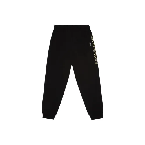 EMPORIO ARMANI EA7 Вязаные спортивные брюки для детей черные