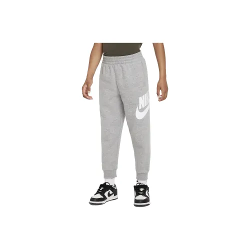 Детские Nike Вязаные Тренировочные Штаны Sportswear Club Флис Joggers Светло-Серый