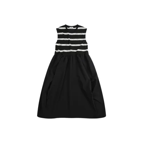 Pure and good Платье Черно-белые полосы Дети Возраст 3-7 лет