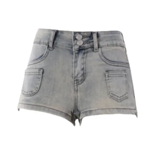 ZXZA Джинсовые шорты Женские Ностальгический синий