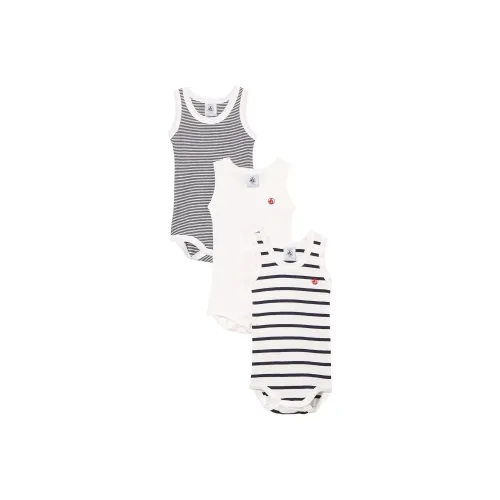 PETIT BATEAU 3 шт Белый+Черный+Полосы Детские Комбинезоны / Ползунки