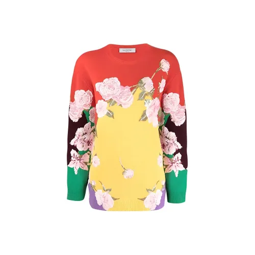 Valentino FW21 Свободный крой Свитер Женский Красный