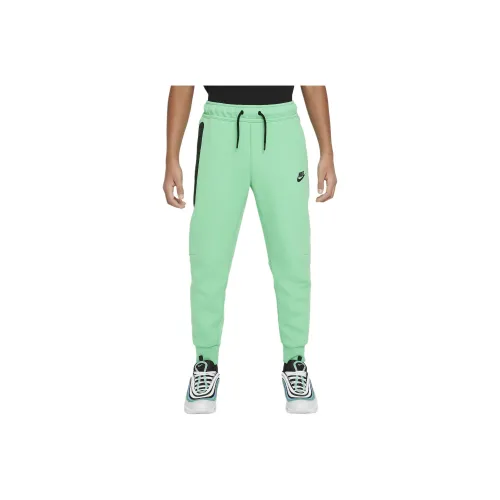 Детские Nike Вязаные Тренировочные Штаны Sportswear Tech Fleece Весенний Зеленый