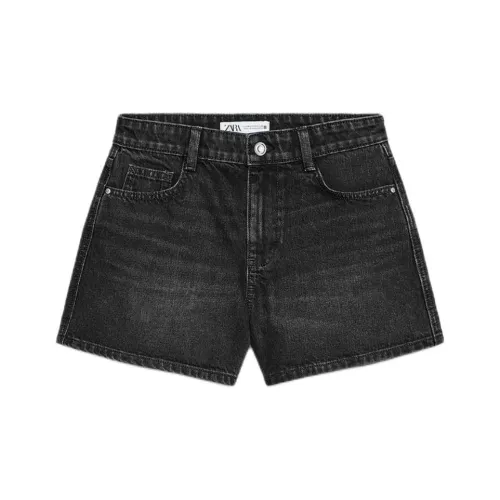 ZARA Черные Женские Джинсовые Шорты