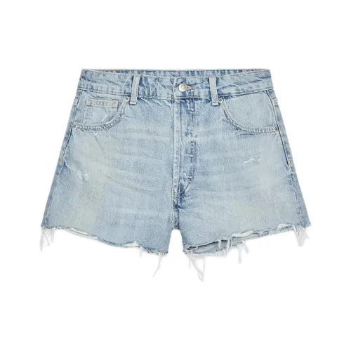ZARA Trf Светло-синие Женские Джинсовые Шорты