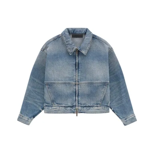 Fear Of God Essentials Деним Куртка Med Wash Дети Возраст 3-7 Лет