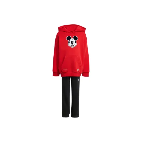 Adidas Originals x Disney Повседневная спортивная одежда 2 предмета комплект алый для детей 3-7 лет
