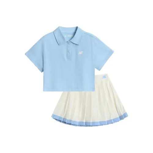 Детский возраст 3-7 лет New Balance совместный бренд Комплект с юбкой Светло-синий