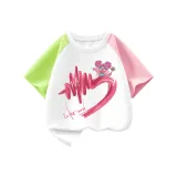 Граффити Сердце/Розовый Зеленый Многоцветный [100% хлопок]