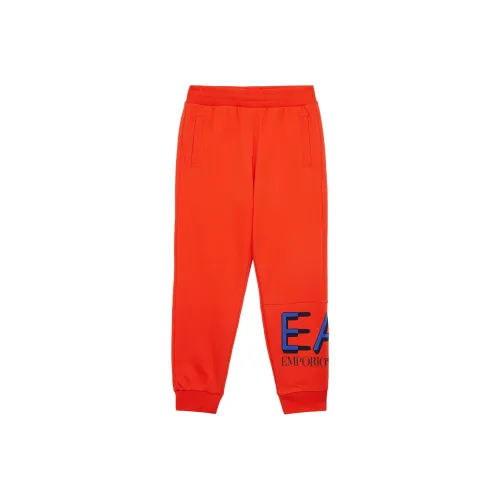 Детские EMPORIO ARMANI Вязаные Спортивные Штаны EA7 Оранжевые