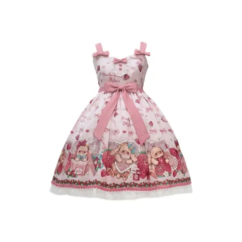 OUTDOORPRINCE Лолита-стиль Женские Клубнично-розовый