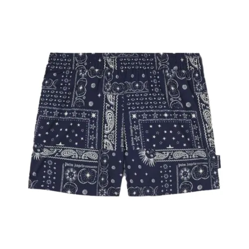 PALM ANGELS Детская одежда Astro Пейсли Купальные шорты Шорты Детский Морской синий