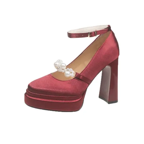 Dawei's House Грубый каблук Туфли Мэри Джейн Женские Набор в подарочной коробке