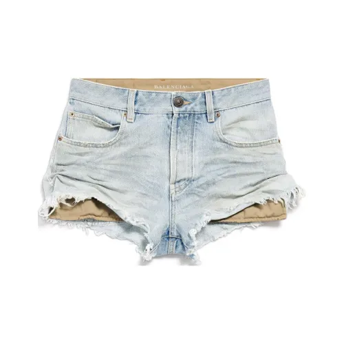 Balenciaga SS25 Джинсовые шорты Женские Светло-синие