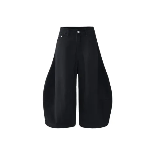 Wen Shan Джинсовые шорты Женские Черные