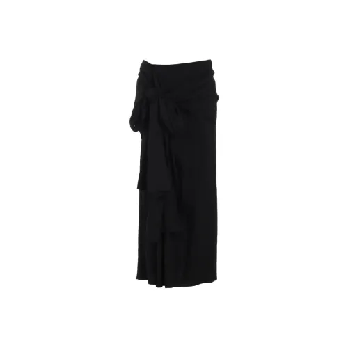Yohji Yamamoto Femme SS25 Повседневный Длинный Юбка Женские Черный