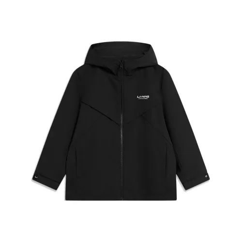 LINING YOUNG Sportlife Черный Унисекс Детские софтшелл-куртки