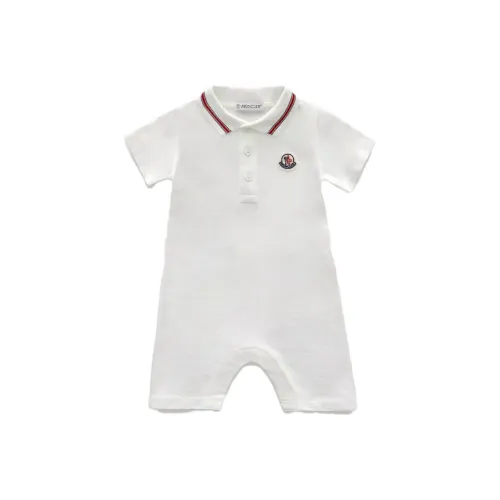 MONCLER Комбинезон Детская одежда Логотип Патч Romper Белый Infant And Toddler