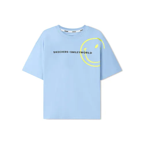 Skechers Kids x SMILEYWORLD T-Shirt Небесно-голубой 016M Подростки