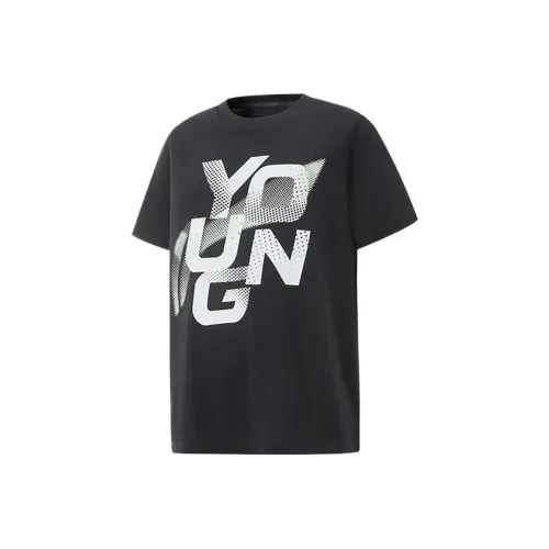 LINING YOUNG Комплексная физическая подготовка T-рубашка Черная Подростки