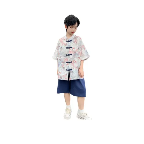 The panda is round Повседневная спортивная одежда Синий Детский