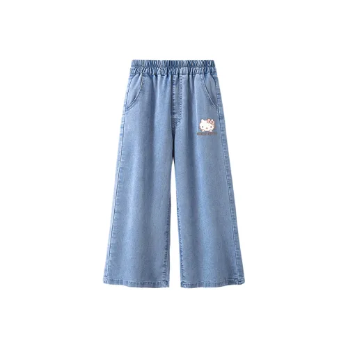 Хелло Китти Джинсы Галстук F Цвет колодца Behaved K Джинсовый светло-голубой Дети Возраст 3 7 Лет