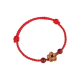 Браслет "Персиковый цветок" - Настоящий красный