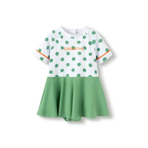 BALABALA Детский купальник белый с зеленым оттенком для детей 3-7 лет