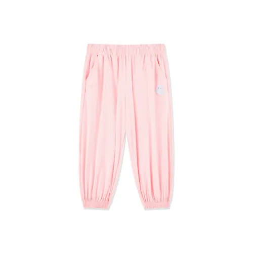 Детский возраст 3-7 лет QIAODAN Вязаные тренировочные брюки SS25 SWEETIE Розовый