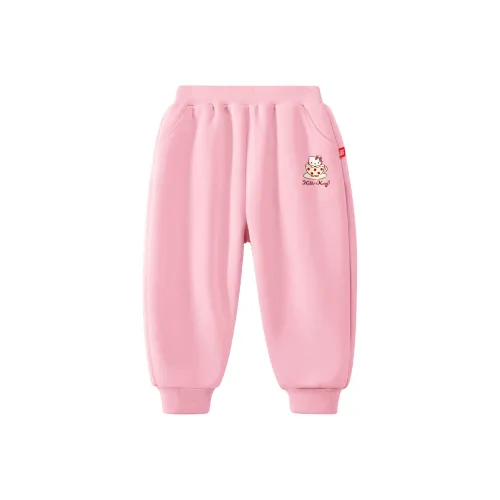 Hello Kitty Осенние Вязаные Спортивные Штаны Розовые Детские