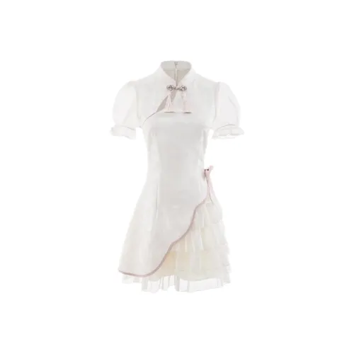 ABBY GODDESS Короткое платье с короткими рукавами женское