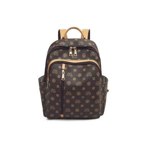 Old Man's Head Синтетическая кожа Рюкзак Женские Кофе