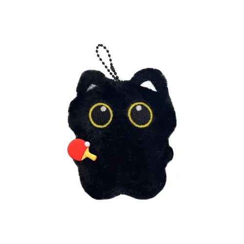 AIZIYUO Настольный теннис Игрушка Котенок Черный Кот Кукла Плюшевая Кукла 10,5 см Рекомендуемый рост