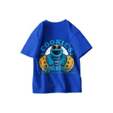 Холодный Печенье-монстр/Цветной синий [Тонкий, 100% хлопок, дышащий]