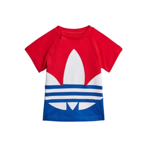 Adidas Originals T-Shirt Алый Королевский Синий Белый Для Младенцев и Малышей