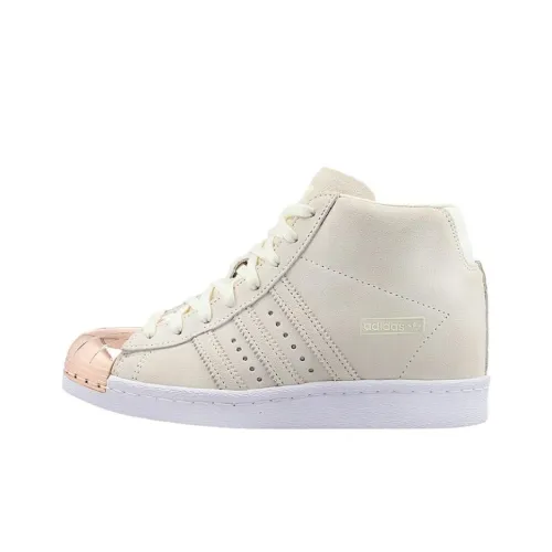 Adidas Originals SUPERSTAR UP MID Топ Кроссовки для скейтбординга Женские Бежевый