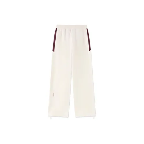 QIAODAN Sports Life Collection Кремово-белый/Бургундский Женские Спортивные Брюки