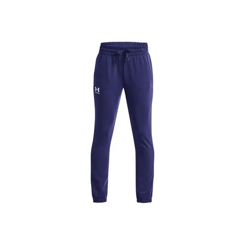 Under Armour Rival Синие Школьные Вязаные Спортивные Штаны