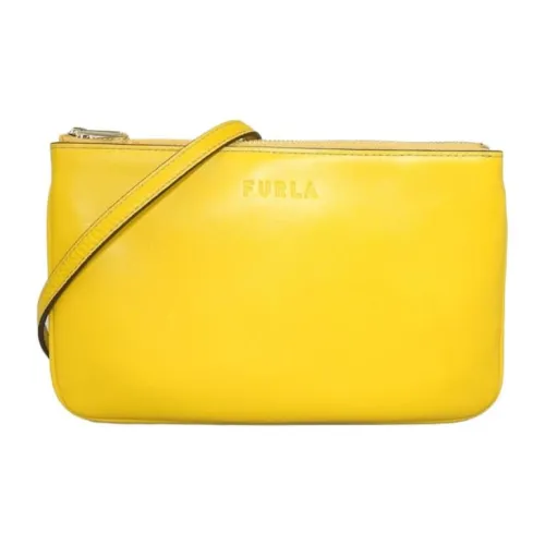 Furla Кожа Сумка через плечо Сумка на плечо Мини Женская Желтая