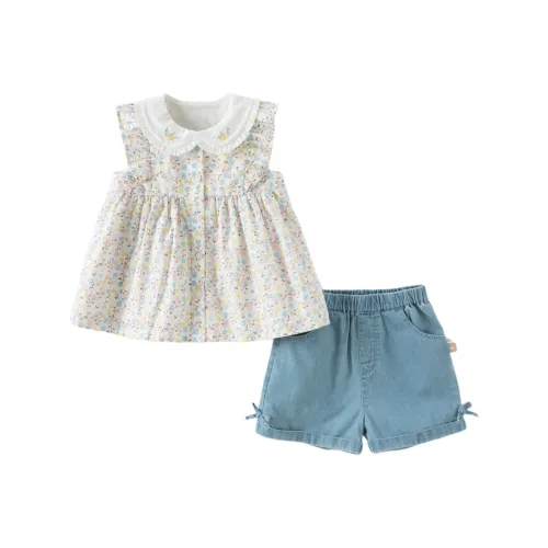 DAVE BELLA Повседневная спортивная одежда с цветочным принтом для детей 3-7 лет