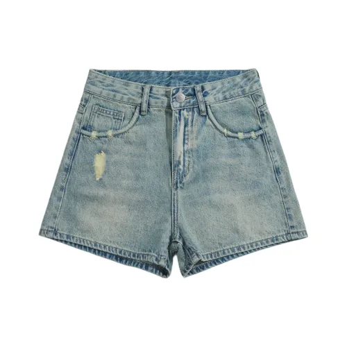 Розовые джинсовые шорты женские цвет лунный свет