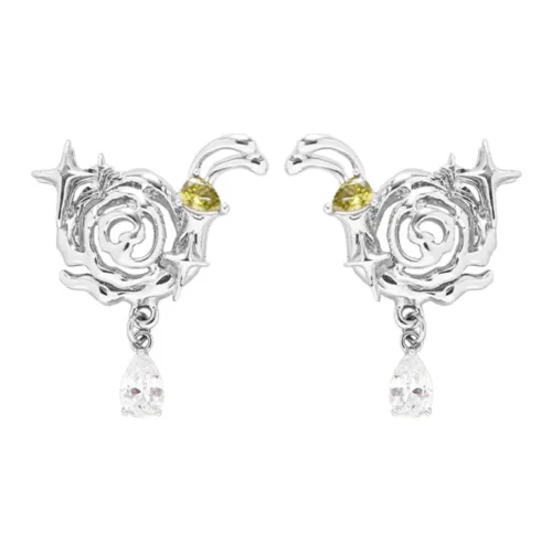 KING OF BLING Серьги из сплава с цирконием женские