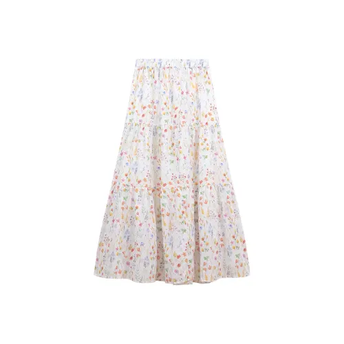 Mu Qingqing Повседневный Длинный Юбка Женское Цветочное Платье