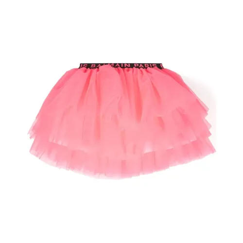 BALMAIN Юбка средней длины розового цвета для девочки