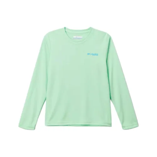 Columbia PFG Terminal Tackle Fish Flag T-рубашка Ocean Mint Green Подростки