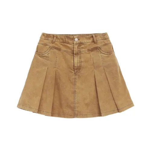 IT'Real SS25 Джинсовые короткие юбки Женские Светлый кофейный