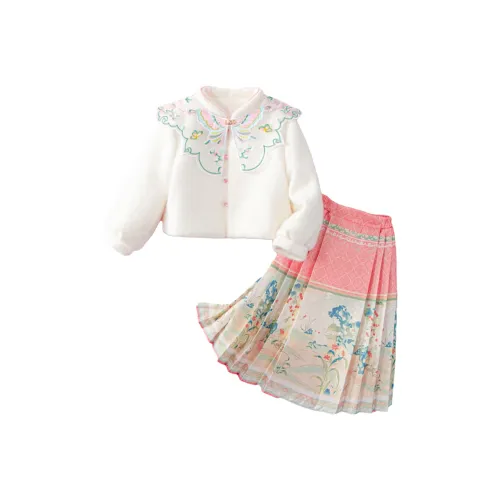 October Mommy Розовый Фрукты Кролик Kids Ханьфу