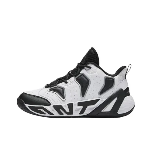 Antakids Slip-resistant Abrasion-resistant Low Top Детские баскетбольные кроссовки Белый Черный Подростки