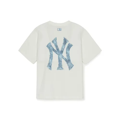 Mlb Base Logo Нью-Йорк Янкис Айвори КIDS T-Рубашки