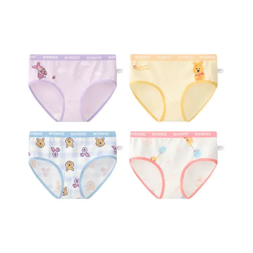 Disney 4 шт. Желтый+Фиолетовый+Белый+Синий Детское нижнее белье